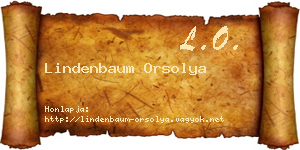 Lindenbaum Orsolya névjegykártya