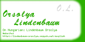 orsolya lindenbaum business card